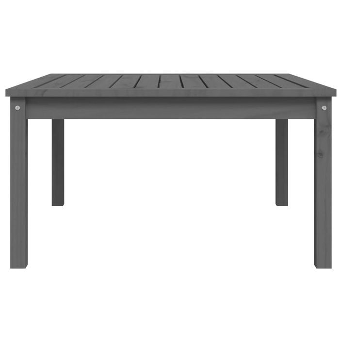 Table de jardin gris 82,5x82,5x45 cm bois massif de pin - Photo n°5