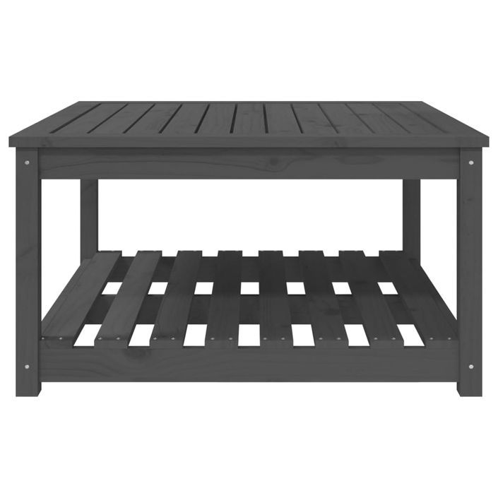 Table de jardin gris 82,5x82,5x45 cm bois massif de pin - Photo n°5