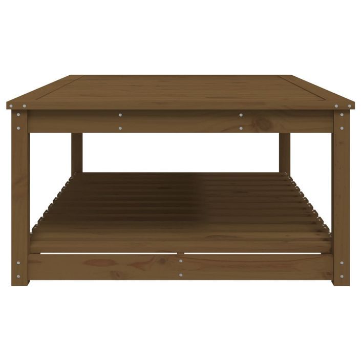 Table de jardin marron miel 121x82,5x45 cm bois massif de pin - Photo n°6