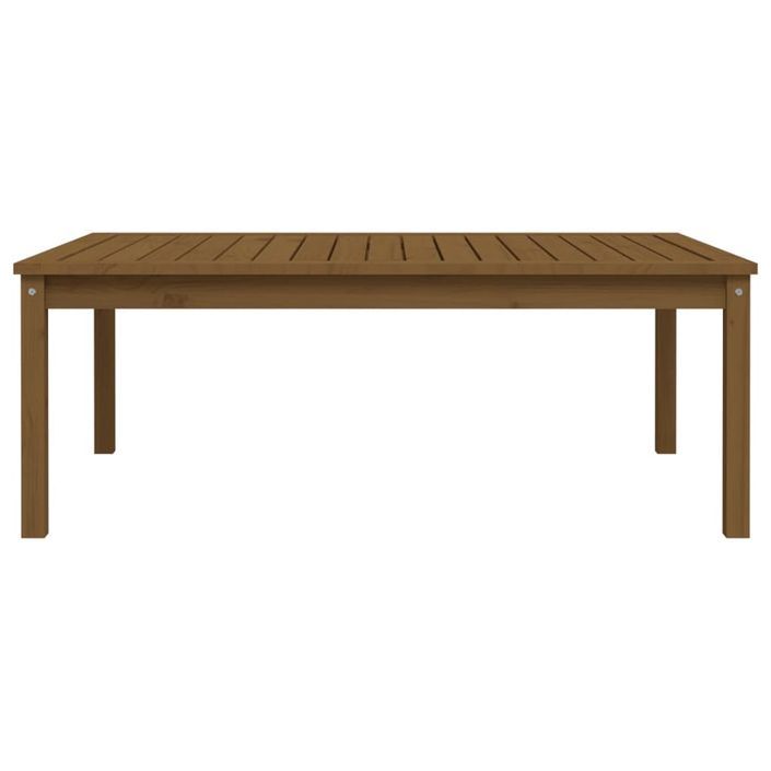 Table de jardin marron miel 121x82,5x45 cm bois massif de pin - Photo n°5