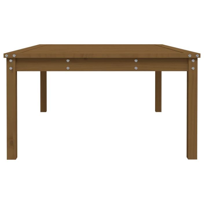 Table de jardin marron miel 121x82,5x45 cm bois massif de pin - Photo n°6