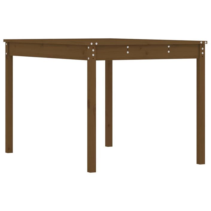 Table de jardin marron miel 121x82,5x76 cm bois massif de pin - Photo n°1