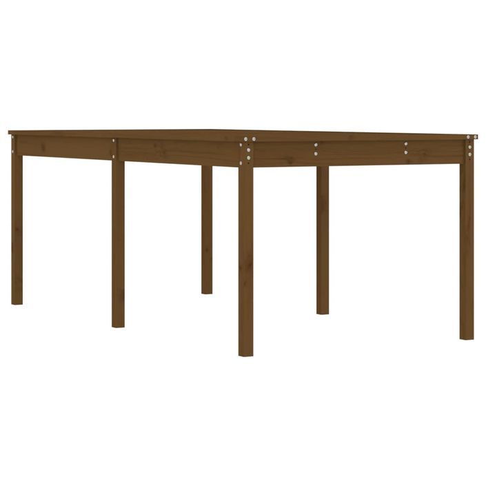 Table de jardin marron miel 203,5x100x76 cm bois massif de pin - Photo n°1