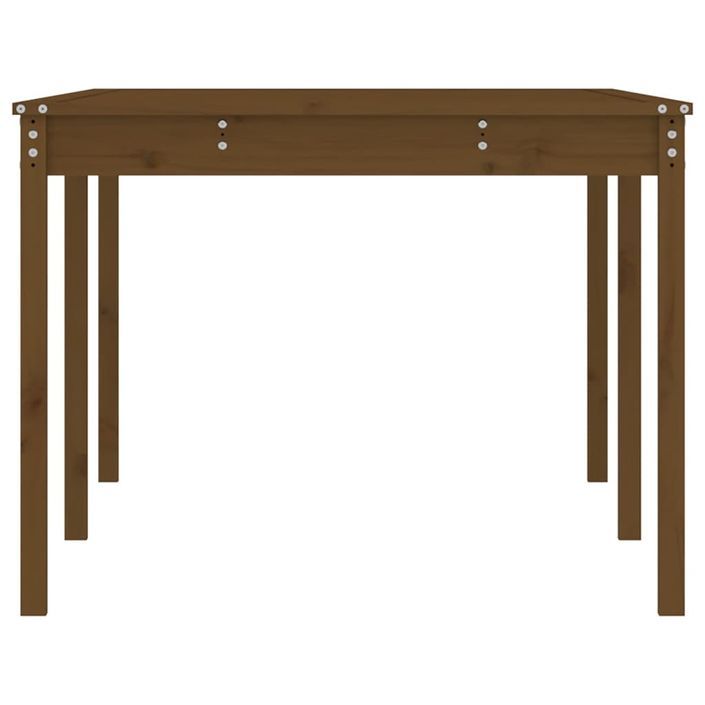 Table de jardin marron miel 203,5x100x76 cm bois massif de pin - Photo n°6