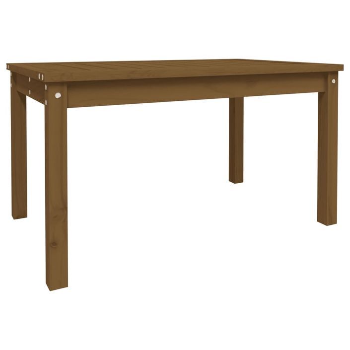 Table de jardin marron miel 82,5x50,5x45 cm bois massif de pin - Photo n°1