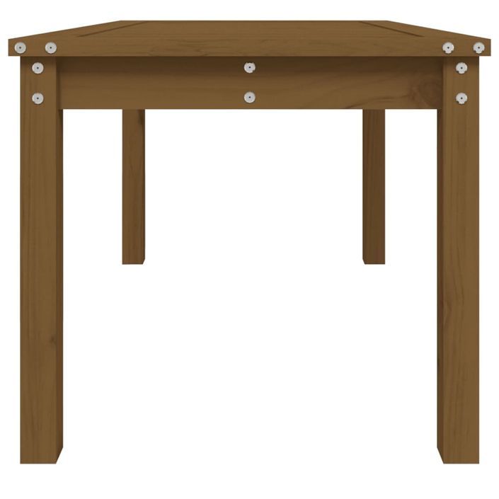 Table de jardin marron miel 82,5x50,5x45 cm bois massif de pin - Photo n°6