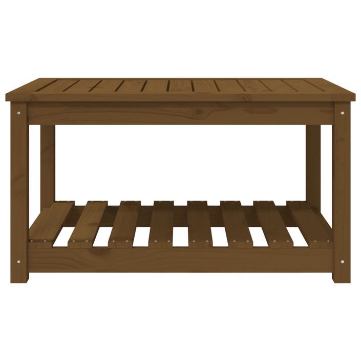 Table de jardin marron miel 82,5x50,5x45 cm bois massif de pin - Photo n°5