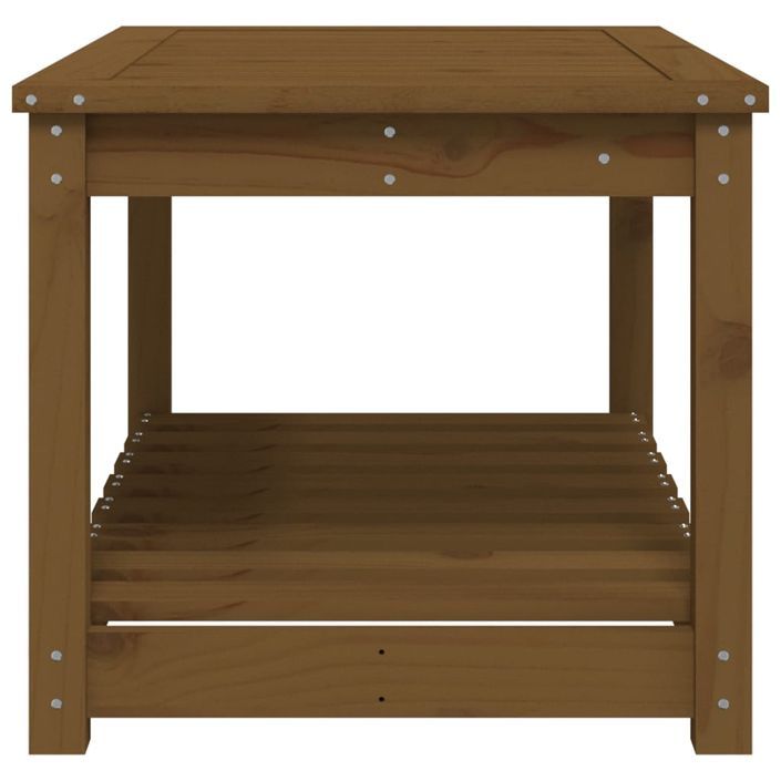 Table de jardin marron miel 82,5x50,5x45 cm bois massif de pin - Photo n°6