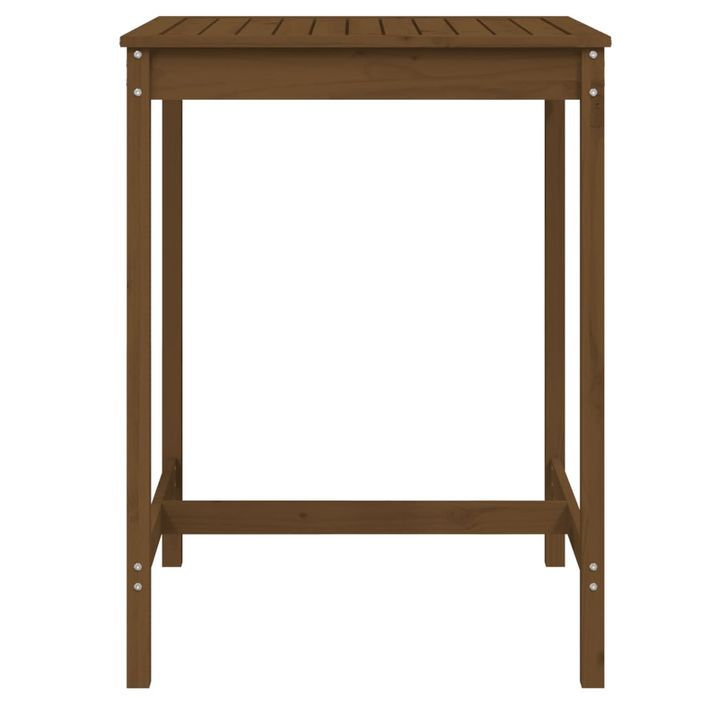 Table de jardin marron miel 82,5x82,5x110 cm bois massif de pin - Photo n°4