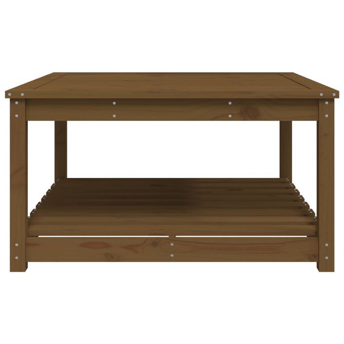 Table de jardin marron miel 82,5x82,5x45 cm bois massif de pin - Photo n°6