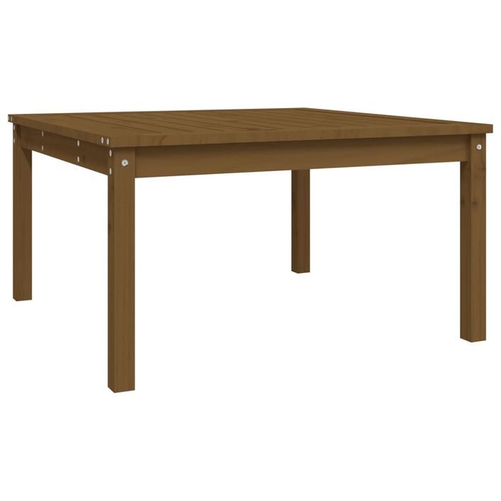 Table de jardin marron miel 82,5x82,5x45 cm bois massif de pin - Photo n°1