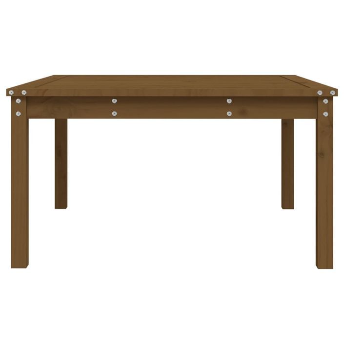 Table de jardin marron miel 82,5x82,5x45 cm bois massif de pin - Photo n°6