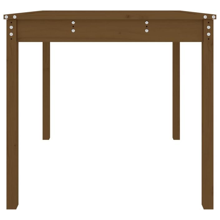 Table de jardin marron miel 82,5x82,5x76 cm bois massif de pin - Photo n°5