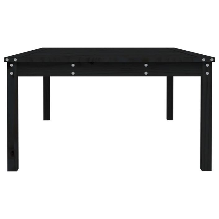 Table de jardin noir 121x82,5x45 cm bois massif de pin - Photo n°6