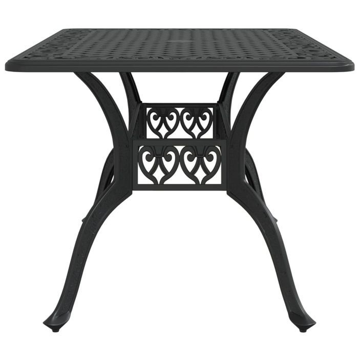 Table de jardin noir 150x90x72 cm aluminium coulé - Photo n°6