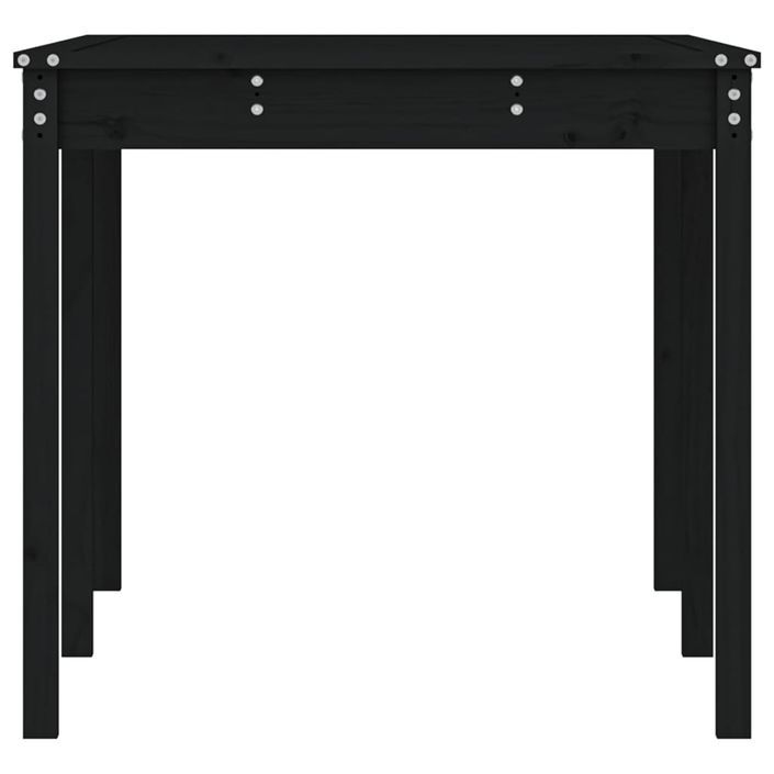 Table de jardin noir 159,5x82,5x76 cm bois massif de pin - Photo n°6