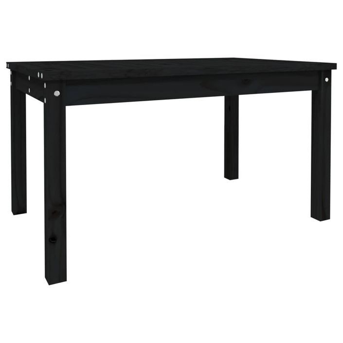 Table de jardin noir 82,5x50,5x45 cm bois massif de pin - Photo n°2