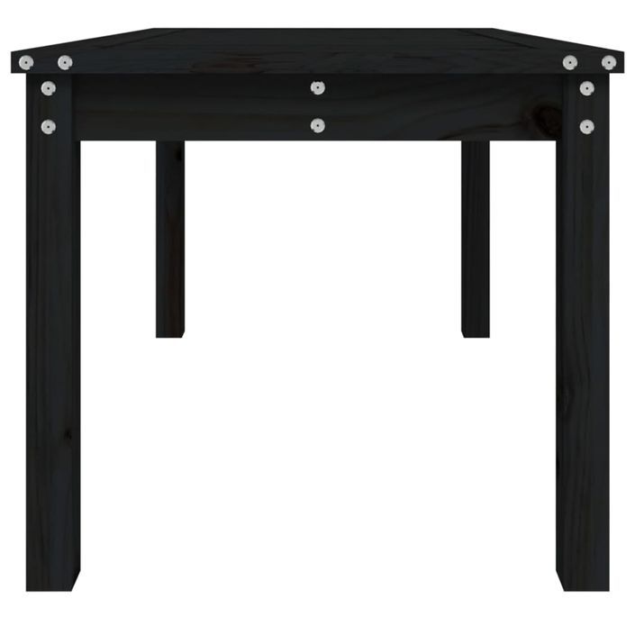 Table de jardin noir 82,5x50,5x45 cm bois massif de pin - Photo n°6
