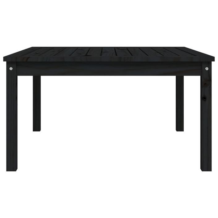 Table de jardin noir 82,5x82,5x45 cm bois massif de pin - Photo n°5