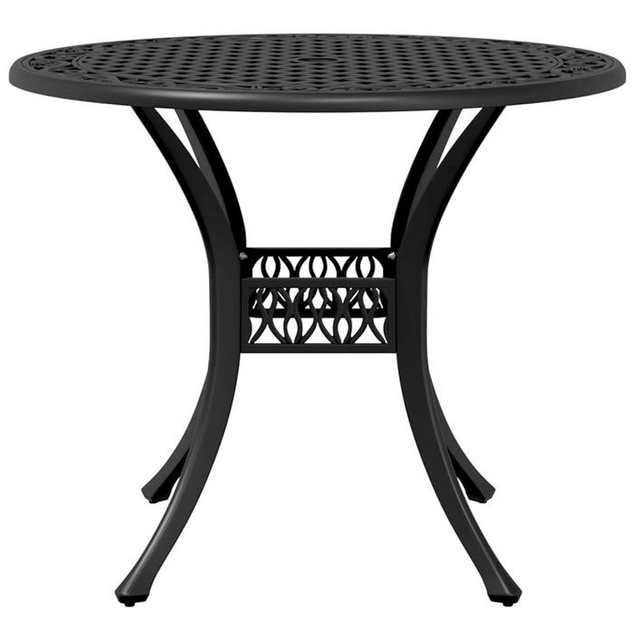 Table de jardin noir Ø90x75 cm aluminium coulé - Photo n°5