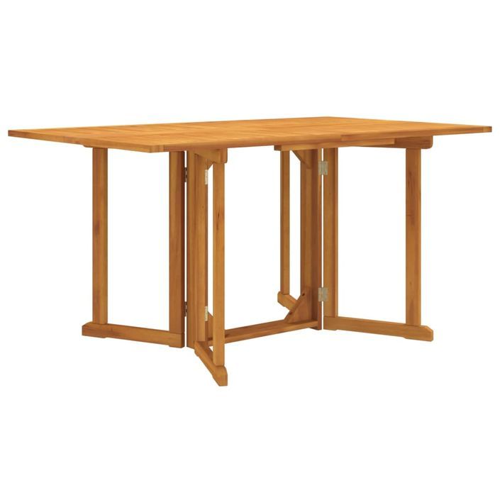 Table de jardin papillon pliante 150x90x75 cm bois massif teck - Photo n°1