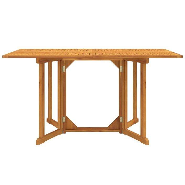 Table de jardin papillon pliante 150x90x75 cm bois massif teck - Photo n°2