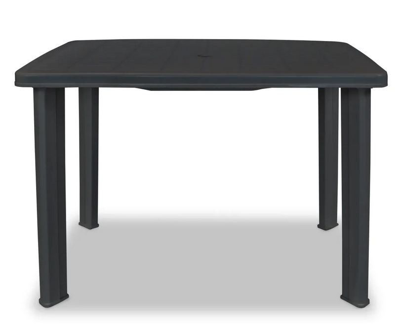 Table de jardin plastique anthracite Bouka 101 cm - Photo n°2