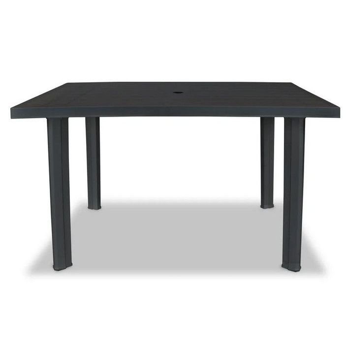 Table de jardin plastique anthracite Bouka 126 cm - Photo n°2