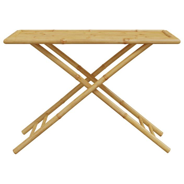 Table de jardin pliable 110x55x75 cm bambou - Photo n°4