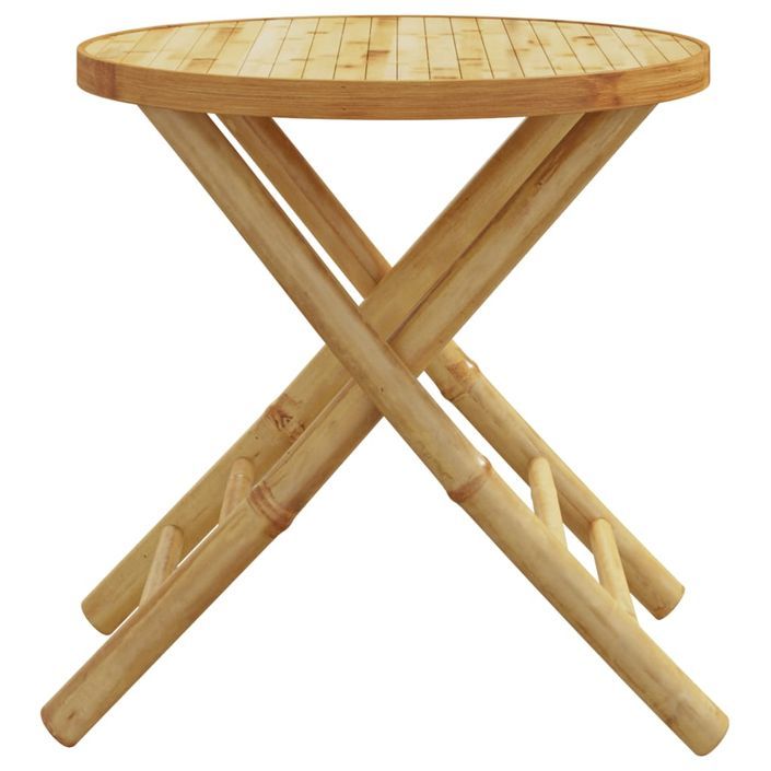 Table de jardin pliable Ø45x45 cm bambou - Photo n°5