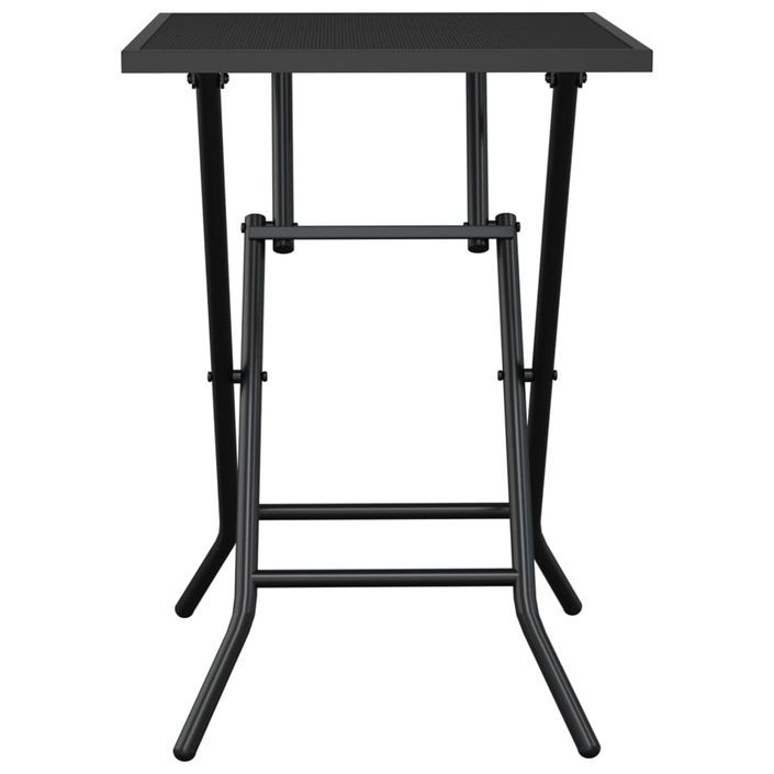 Table de jardin pliable anthracite 50x50x72 cm maille d'acier - Photo n°3