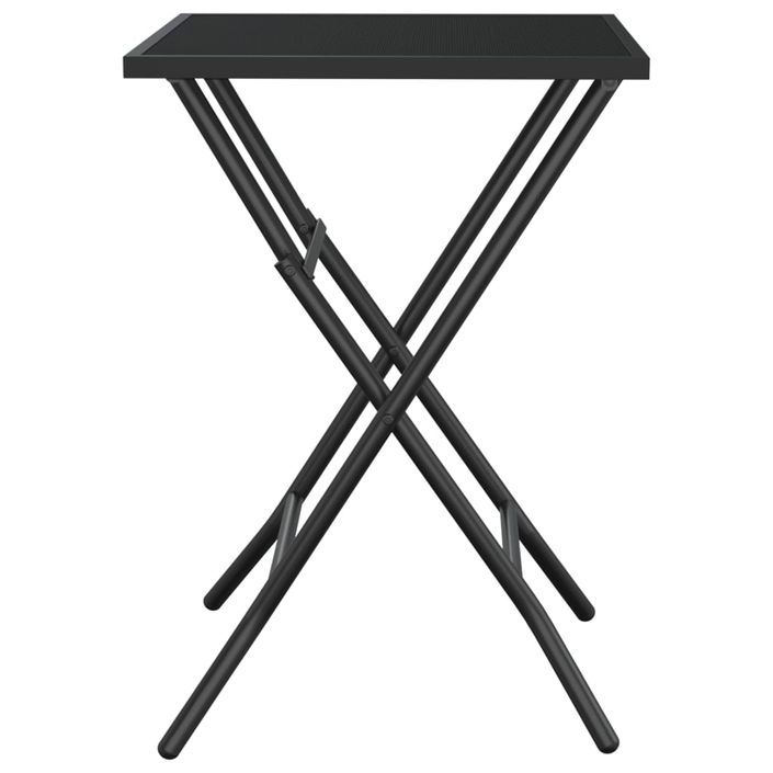 Table de jardin pliable anthracite 50x50x72 cm maille d'acier - Photo n°4