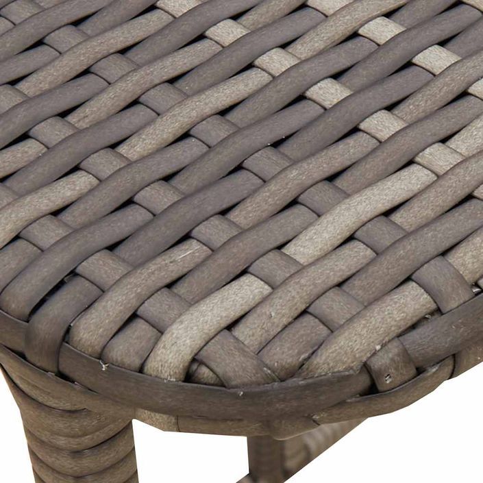 Table de jardin pliante gris 90 x 51 x 75 cm polyrotin - Photo n°9