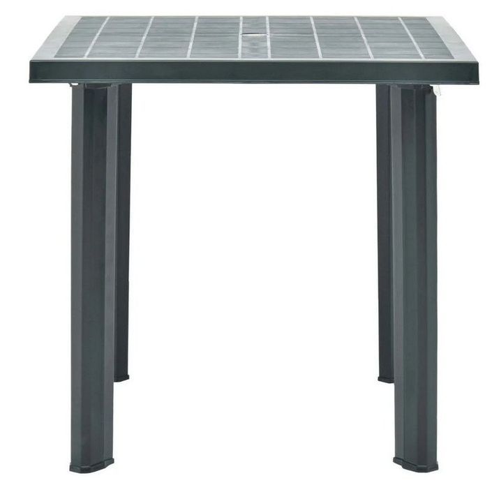Table de jardin rectangulaire plastique vert Assoa 80 cm - Photo n°2