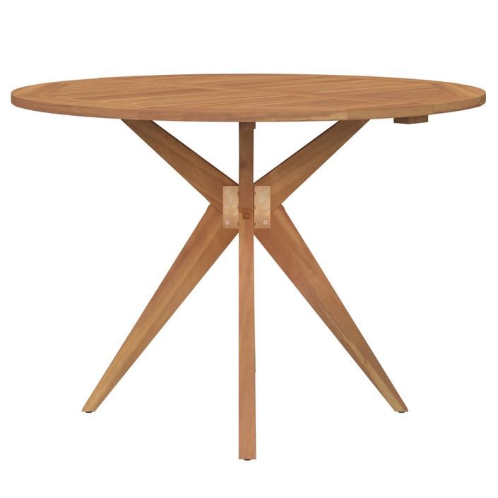 Table de jardin ronde Ø85x75 cm bois d'acacia solide - Photo n°3