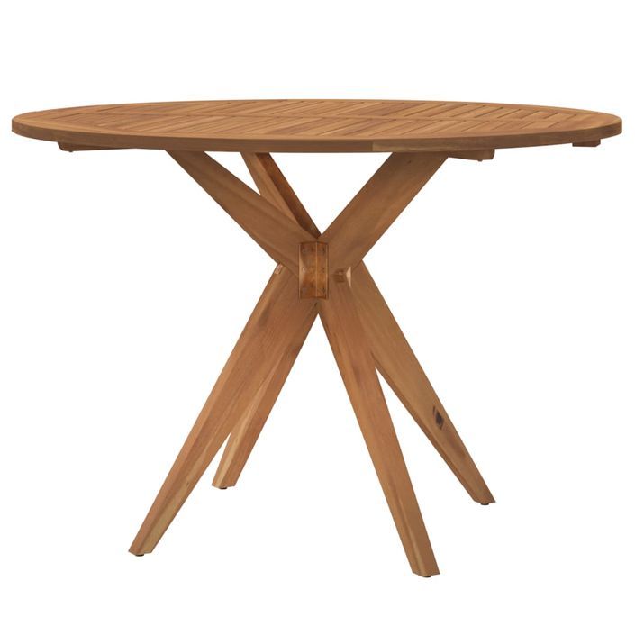 Table de jardin ronde Ø85x75 cm bois d'acacia solide - Photo n°5