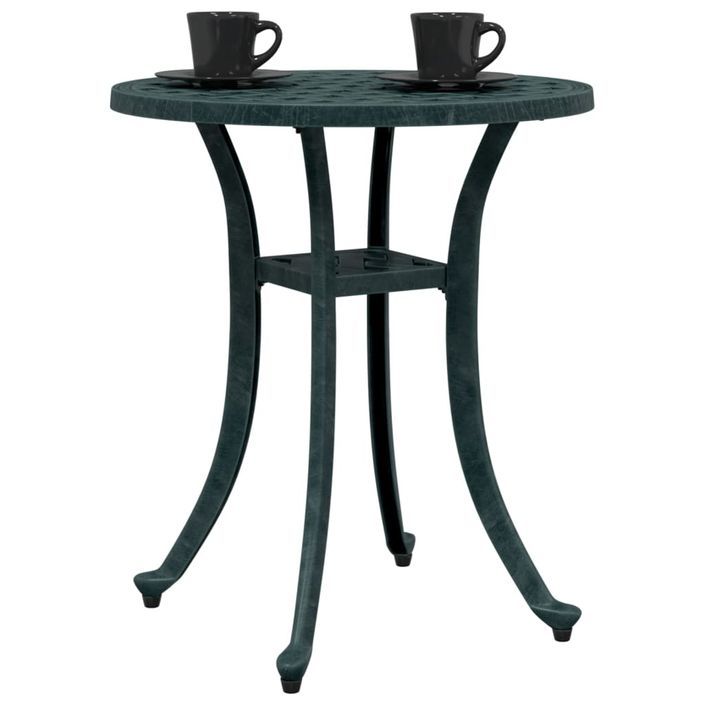 Table de jardin vert Ø48x53 cm aluminium coulé - Photo n°4