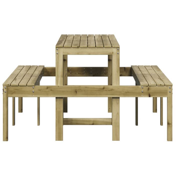 Table de pique-nique 160x134x75 cm bois de pin imprégné - Photo n°5