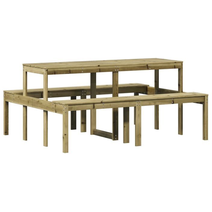 Table de pique-nique 160x134x75 cm bois de pin imprégné - Photo n°6