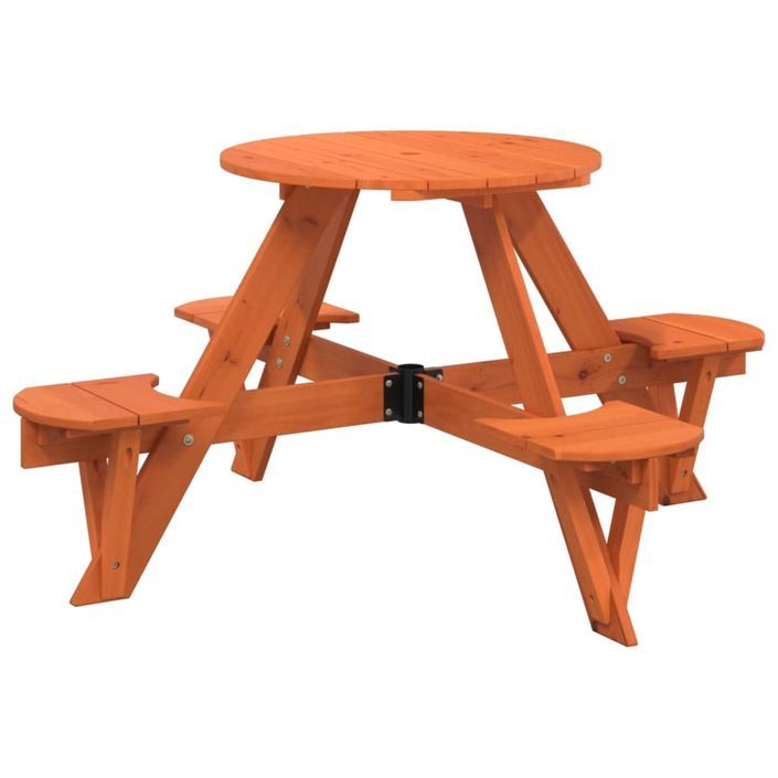 Table de pique-nique pour 4 enfants avec parasol rond sapin - Photo n°8