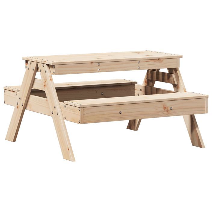 Table de pique-nique pour enfants 88x97x52cm bois massif de pin - Photo n°1