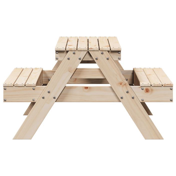 Table de pique-nique pour enfants 88x97x52cm bois massif de pin - Photo n°5