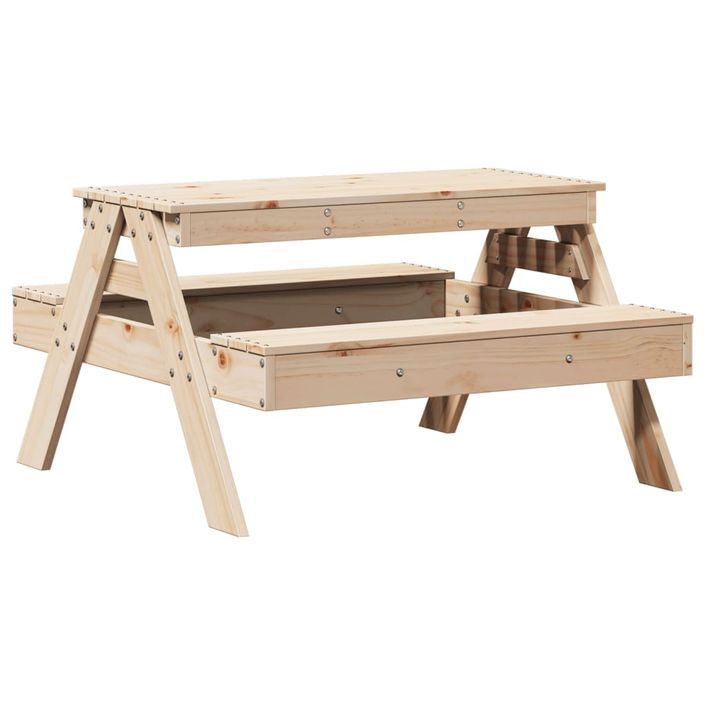 Table de pique-nique pour enfants 88x97x52cm bois massif de pin - Photo n°6