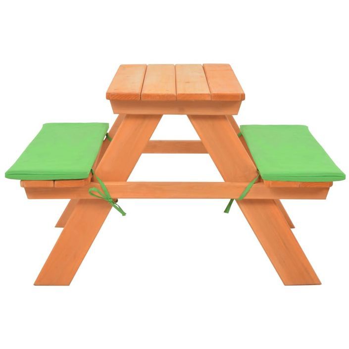 Table de pique-nique pour enfants avec bancs 89x79x50 cm Sapin - Photo n°3