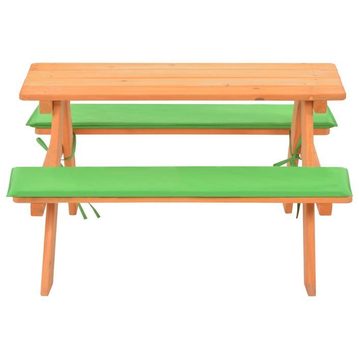 Table de pique-nique pour enfants avec bancs 89x79x50 cm Sapin - Photo n°4