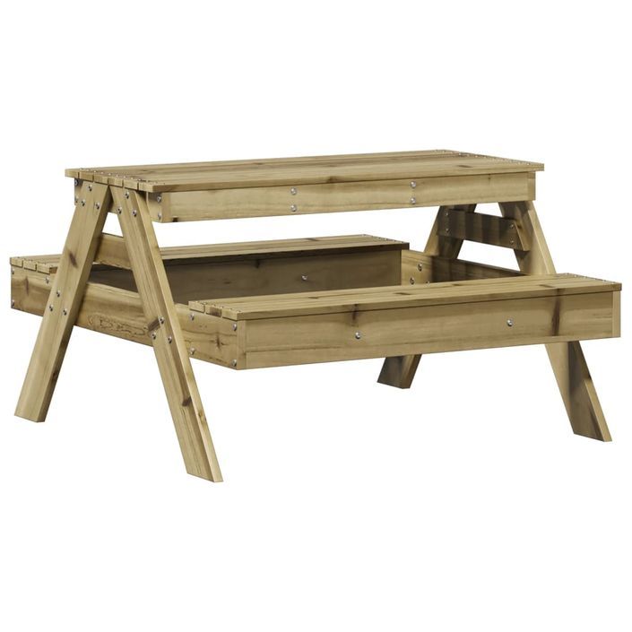 Table de pique-nique pour enfants bois de pin imprégné - Photo n°6