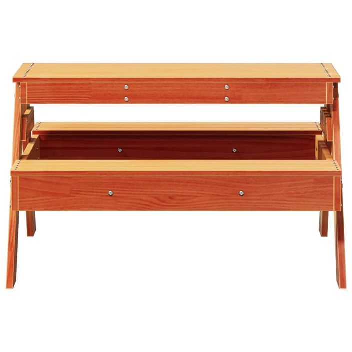 Table de pique-nique pour enfants marron bois massif pin - Photo n°4