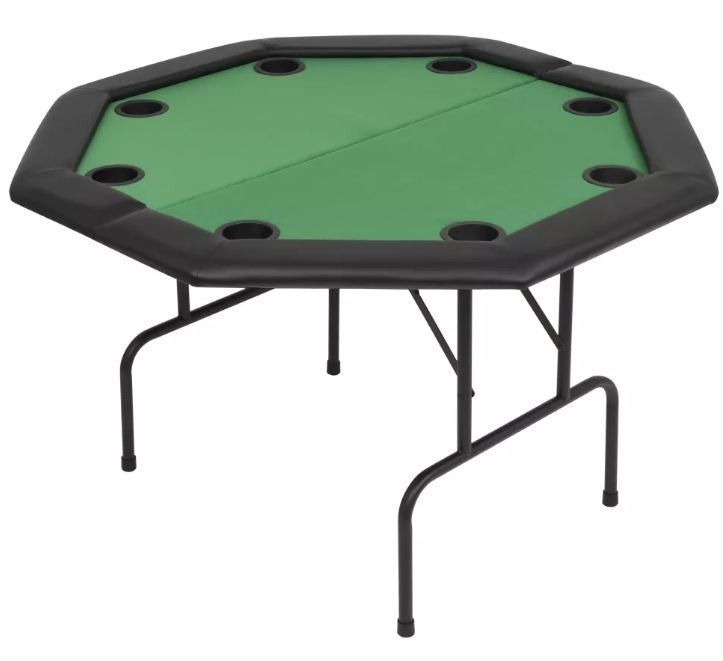 Table de poker octogonale pliable 8 joueurs vert Winner - Photo n°2