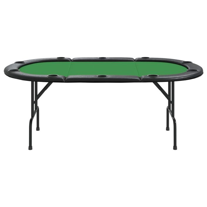 Table de poker pliable 10 joueurs Vert 206x106x75 cm - Photo n°3