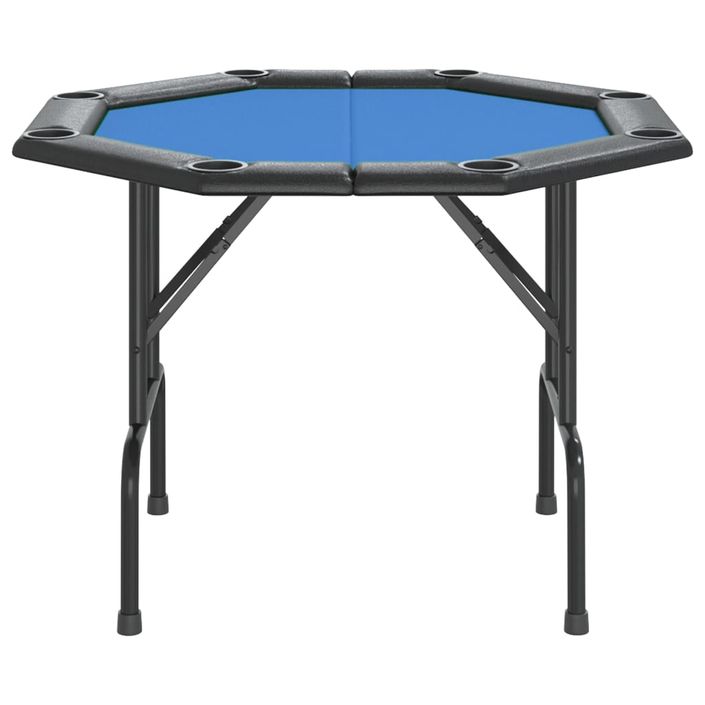 Table de poker pliable 8 joueurs Bleu 108x108x75 cm - Photo n°3